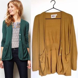 Anthropologie | Rosie Neira yellow sweep cardigan